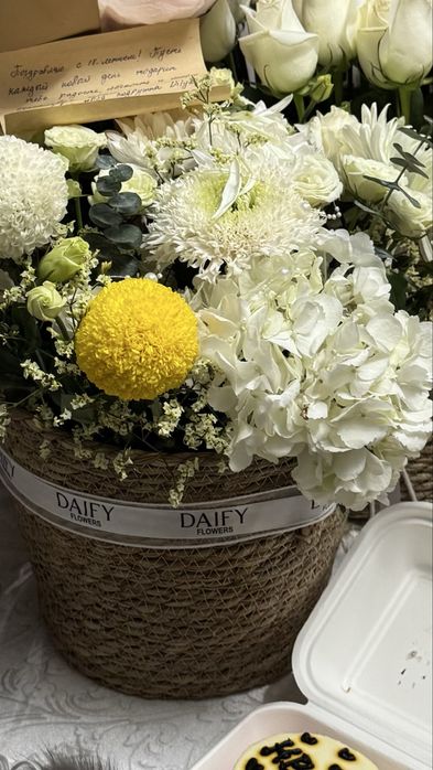 букет в корзине