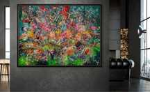 Panza acrilic - abstract - 130 x 96 cm - grosime 2cm - cu certificat
