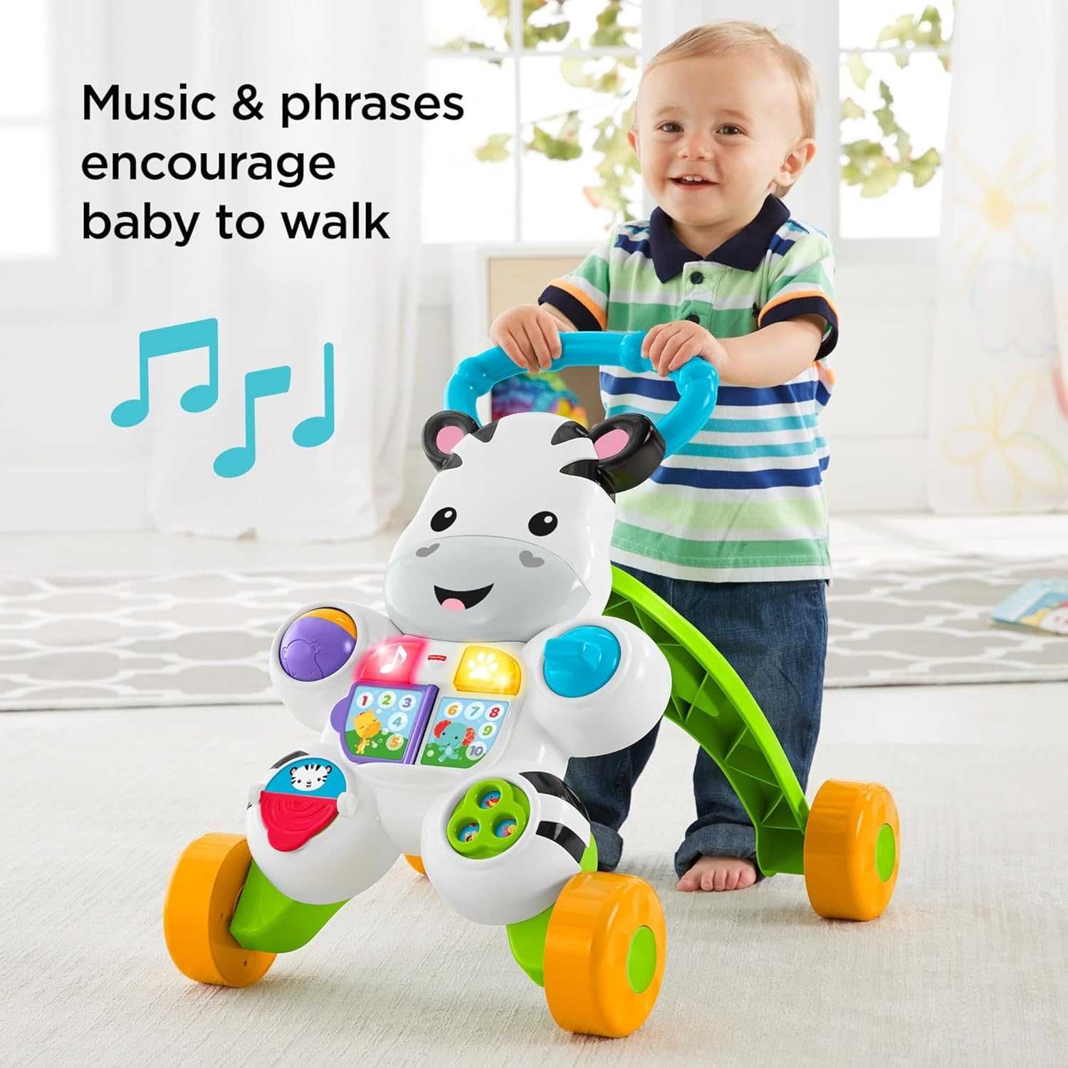 Бебешка проходилка Уолкър Зебра Fisher Price Музикална