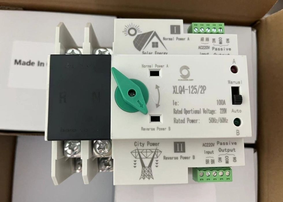 Comutator automat de transfer,ATS pentru fotovoltaice,de 63A sau 125A