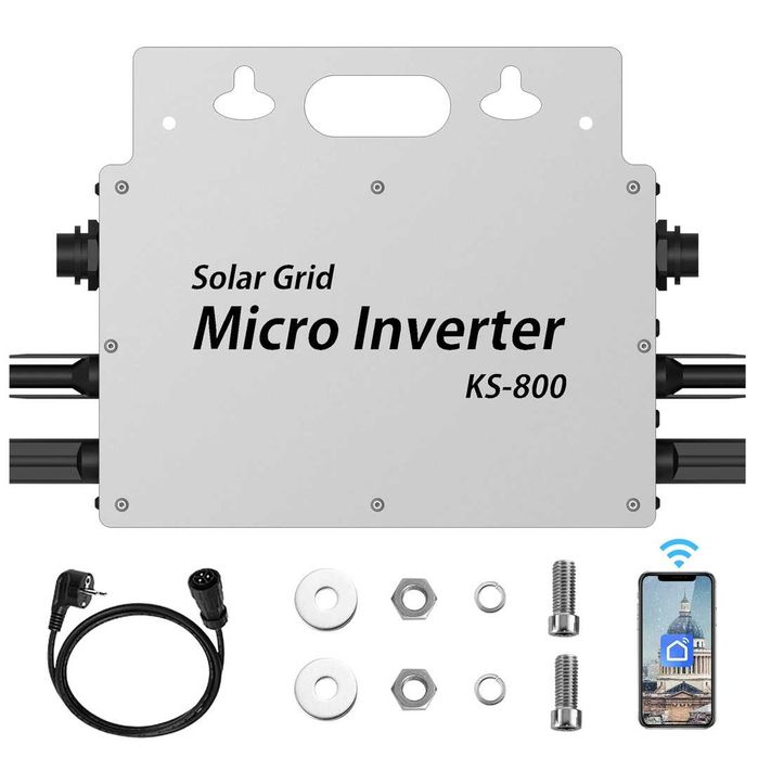 Micro Invertor solar KS800 , WiFi+APP , 800W , 2 PANOURI PRIZA EU