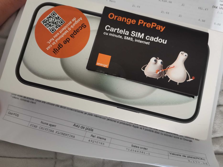 IPhone 15 Black 128 GB Sigilat, cu garanție și factura 2 ani