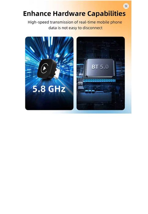 Adaptor wireless Apple Carplay Android Auto USB / USB-C