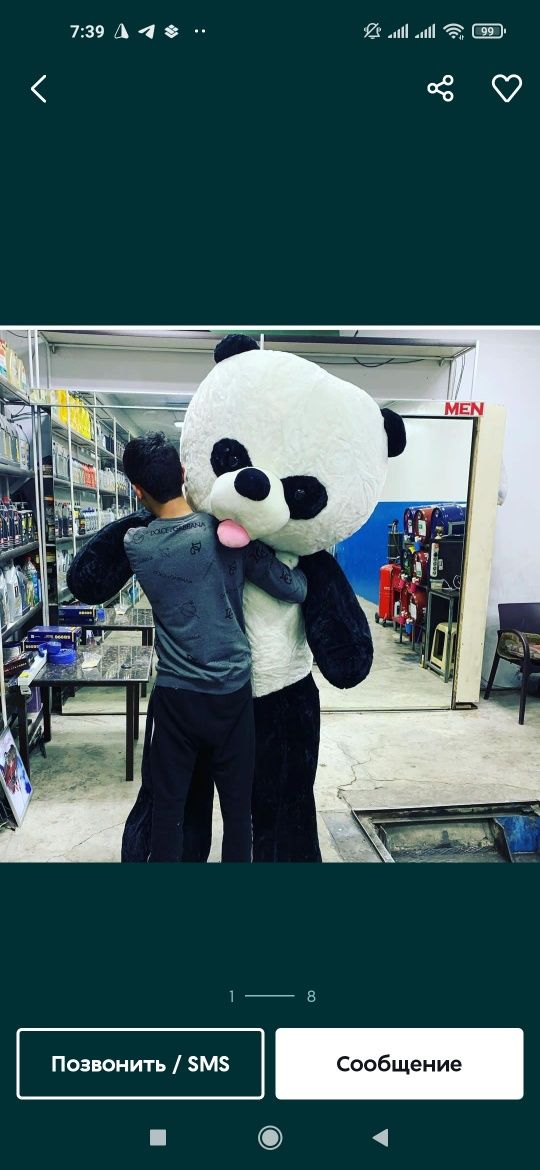 Teddy 5% SKIDKA TEDDI Panda 30sm 3metrgacha