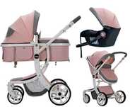 Carucior 3 in 1 Visoli roz-NOU IN CUTIE!