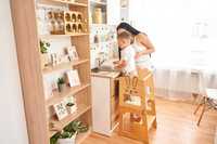 Scaun de bucătărie pentru copii Bunny, tip Montessori (All in One)