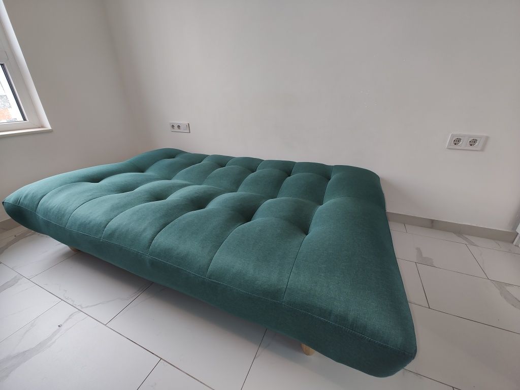 Практичен диван - зелен, клик клак, ШхВхД: 184х85х99см