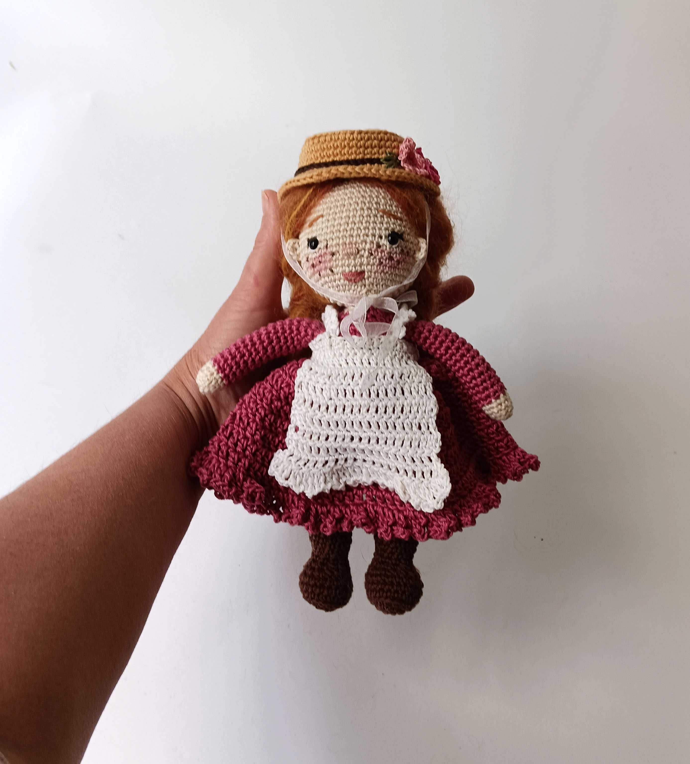 Плетени играчки, кукла Анн Шърли, подарък за момиче, ръчна изработка