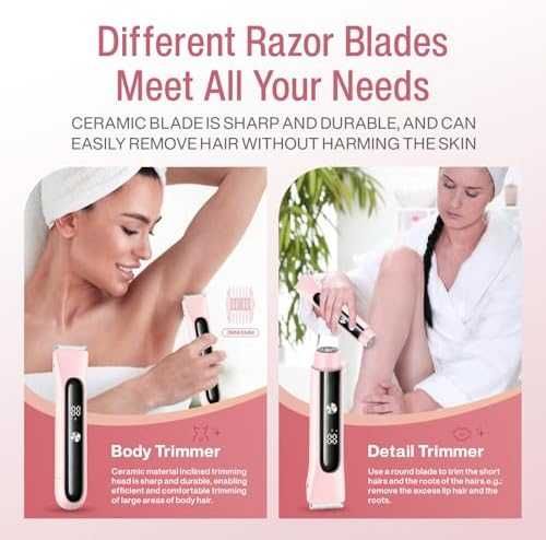 Нова Електрическа самобръсначка за жени мокро/сухо бръснене, LED екран