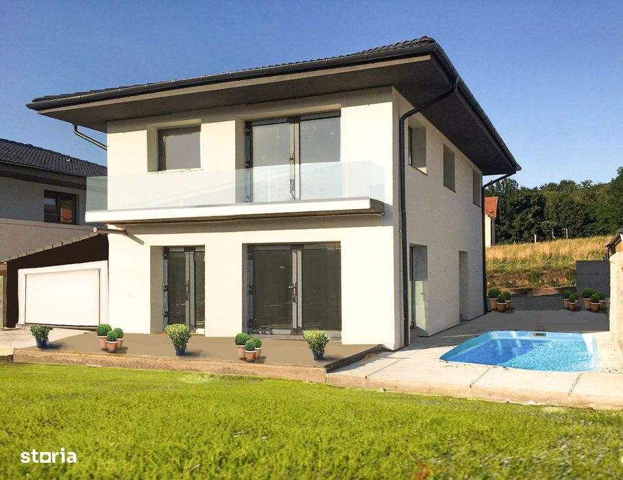 BLACK FRIDAY-CASA FINISATA-individuala 193mp-Teren 583mp-Garaj-Piscina