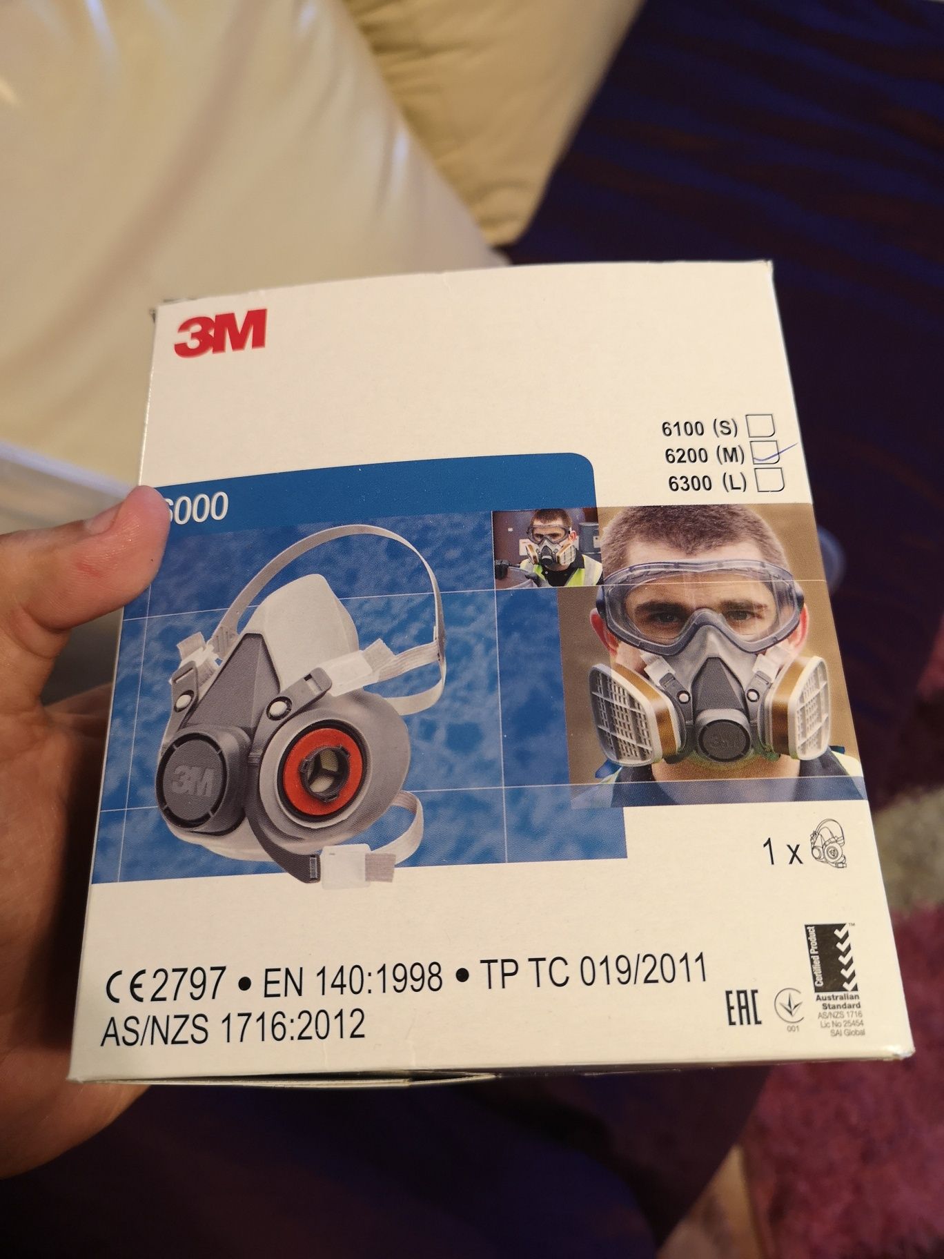 Masca protectie de praf 3M 6200 cu filtre 3M 2125 P2