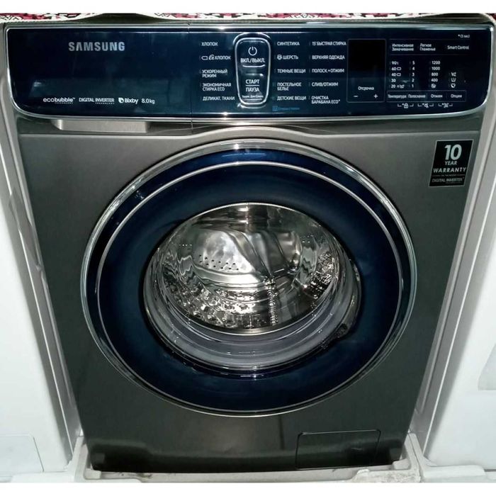 стиральная машина Samsung 6–12 кг — тихая, экономичная и умная
