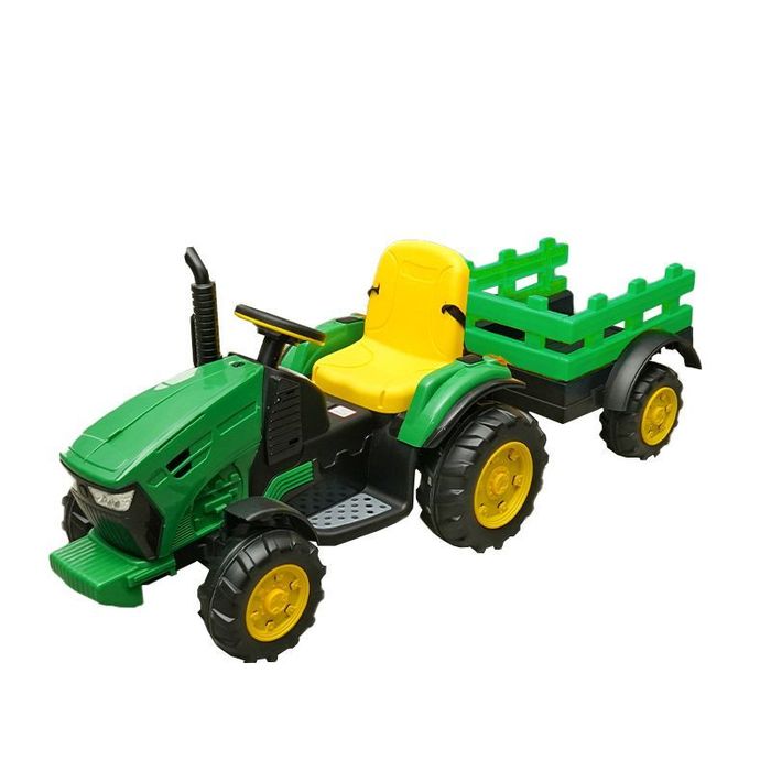 Tractor electric cu remorca pentru copii jucarie 1980x650x610
