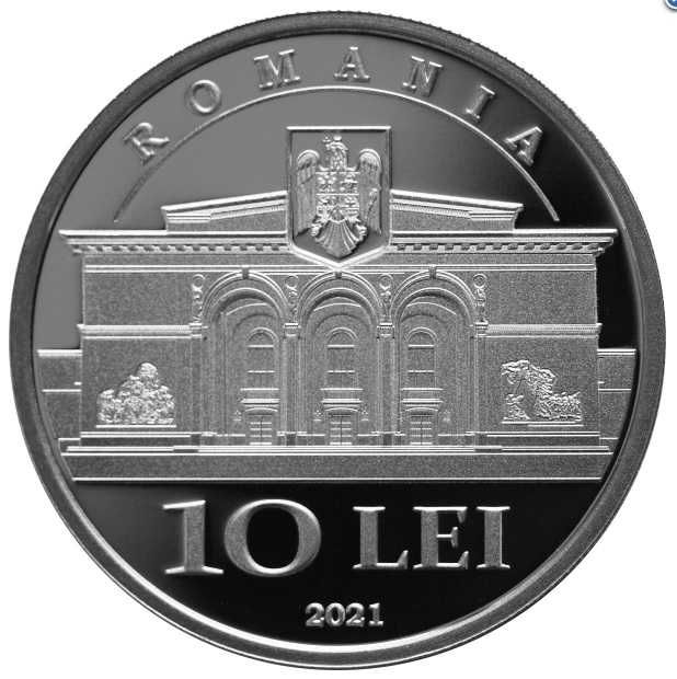 Moneda Argint 100 de ani de la înființarea Operei Naționale din Buc