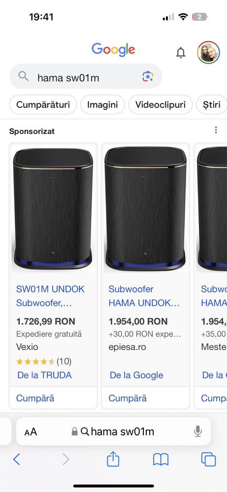 Hama SW01M Undock subwoofer activ smart multiroom