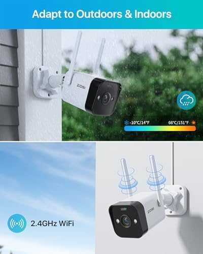 WiFi охранителна камера 2.5K с цветно нощно виждане известия телефон