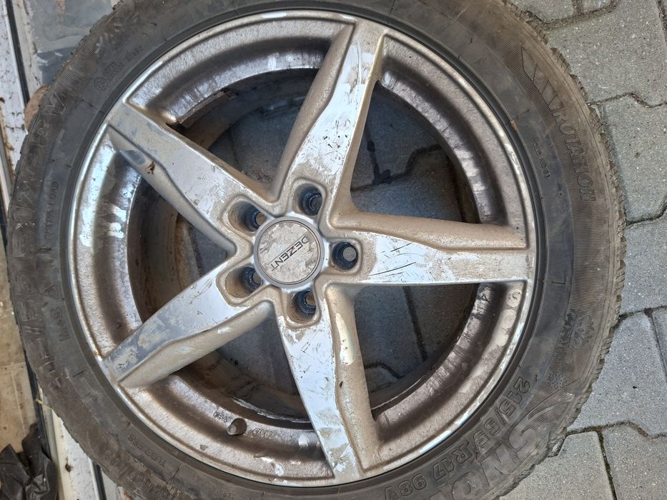 4 jante Dezent R 17+anvelope iarna, et 44/5×112