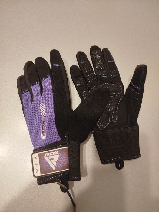 Фитнес ръкавици RDX - W1 Full Finger, лилави/черни