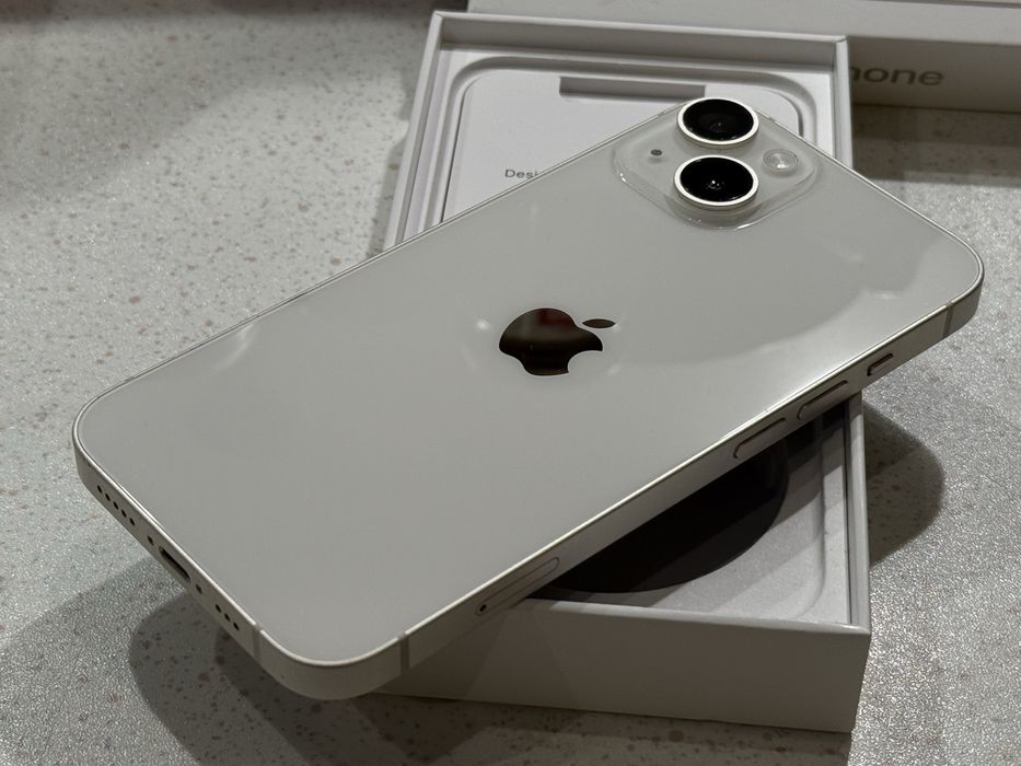 iPhone 14 White (Бял) 256GB – Перфектен, 100% Батерия.