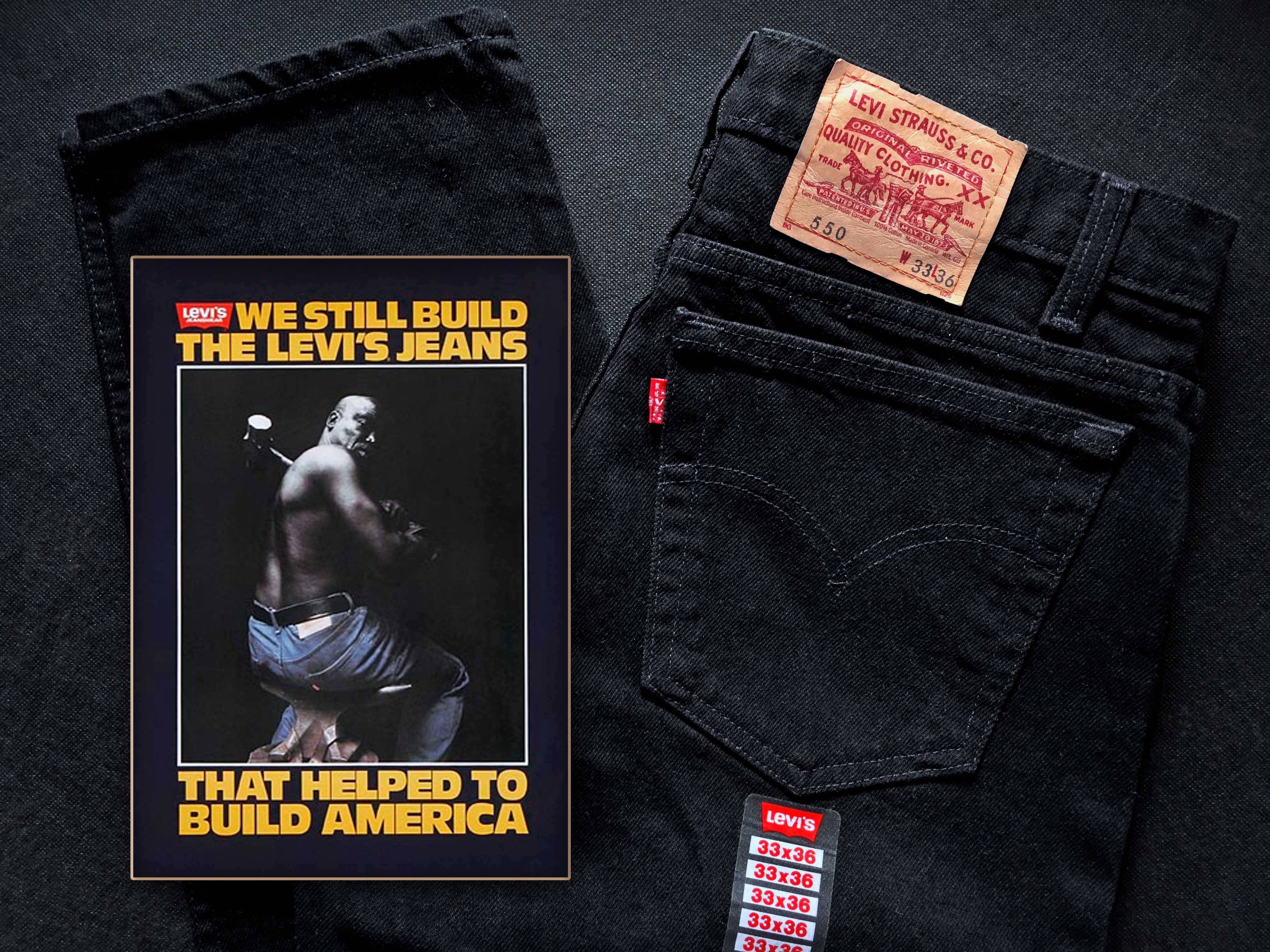 VINTAGE 1992 Made in Canada LEVI'S® 550™XX Tapered Cut Jeans — W33 L36