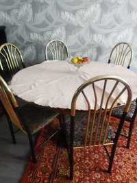 Круглый обеденный стол на 10 персон и 10 стульев(Дубай оригинал)