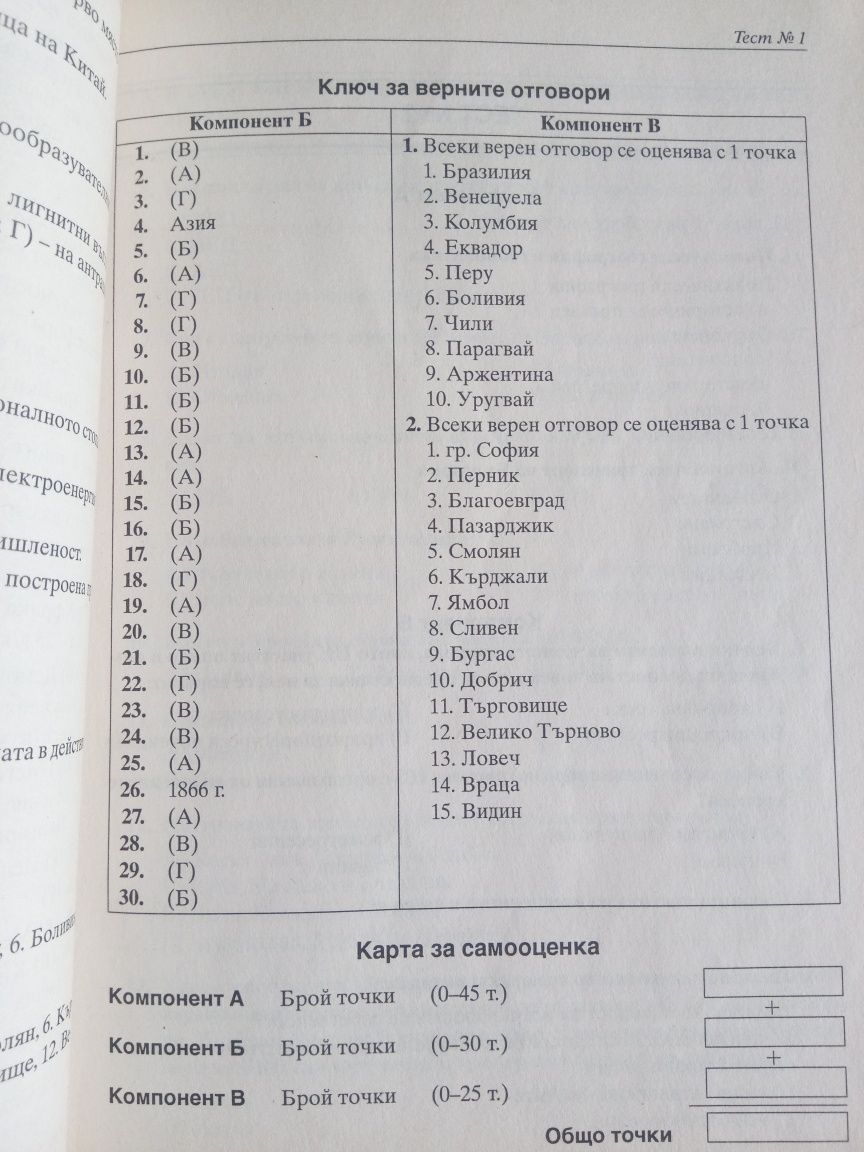 10 примерни теста за матура География и икономика