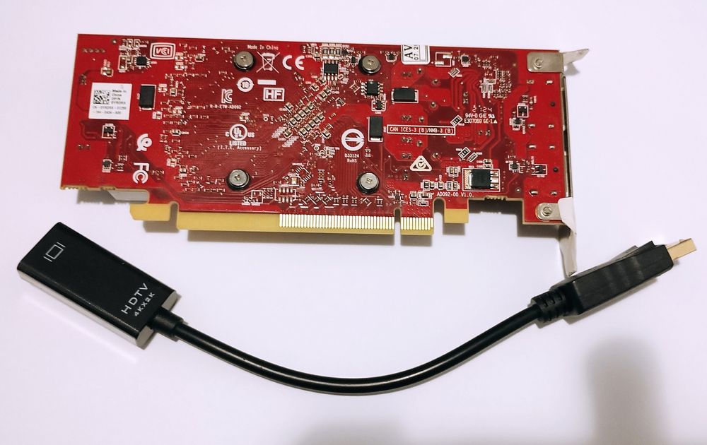 Radeon RX550 2GB GDDR5 DisplayPort + adaptor HDMI