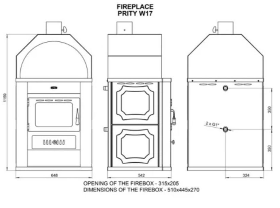 Semineu pe lemne/ peleti /carbune