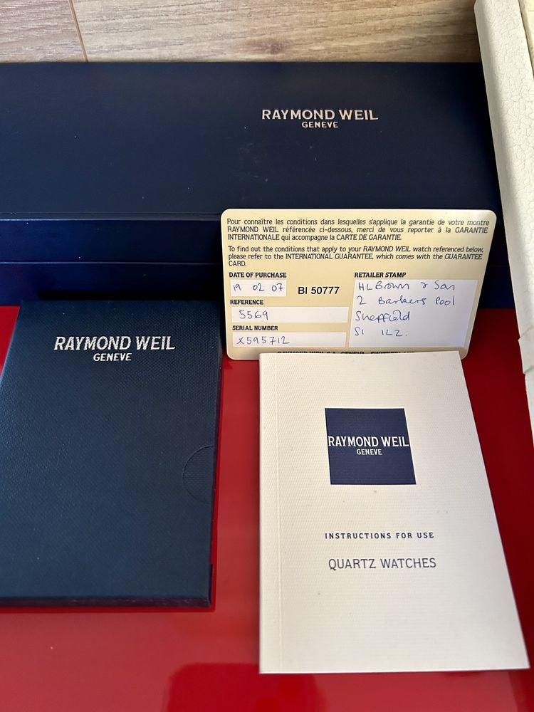 Часовник Raymond Weil 18K позлатен 34 мм