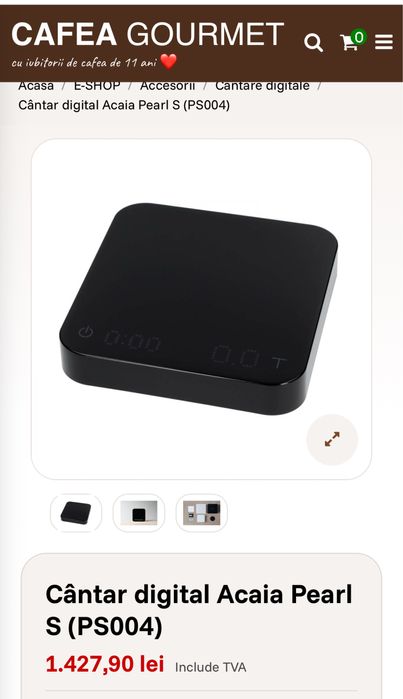 Cântar digital Acaia Pearl S (PS004) nou sigilat