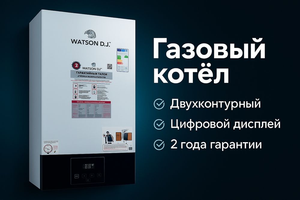 Waitson DJ Двухконтурный котёл, Гарантия (2года), Доставка и установка