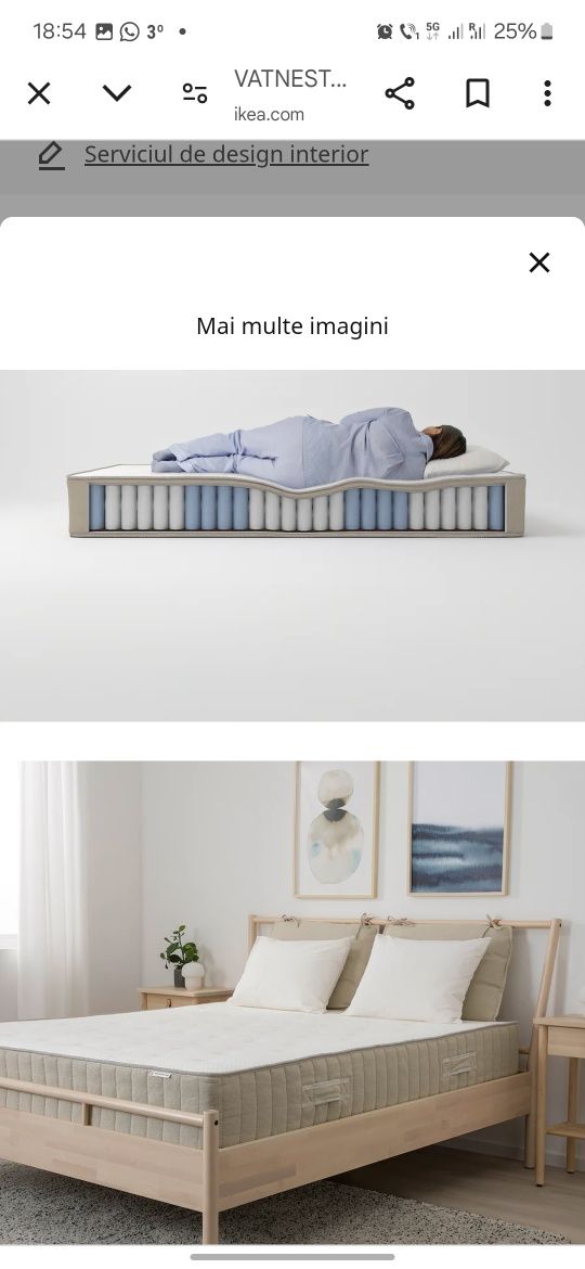 Saltea ikea arcuri impachetate