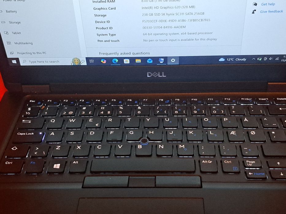 Laptop dell latitude 5490 – i5 7th Gen / 8GB Ram / SSD 256GB / Full HD