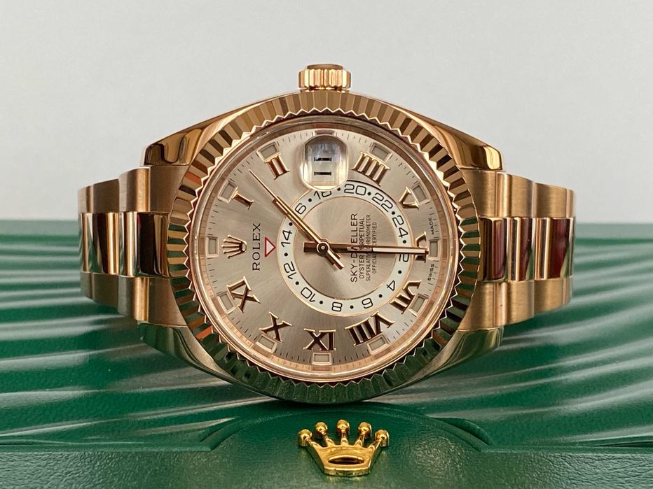 18K Златен Часовник Rolex Sky-Dweller 42mm; Пълен Комплект; Като НОВ!