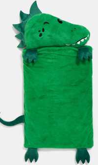 Sac de dormit pentru copii - verde - dragon/dinozaur