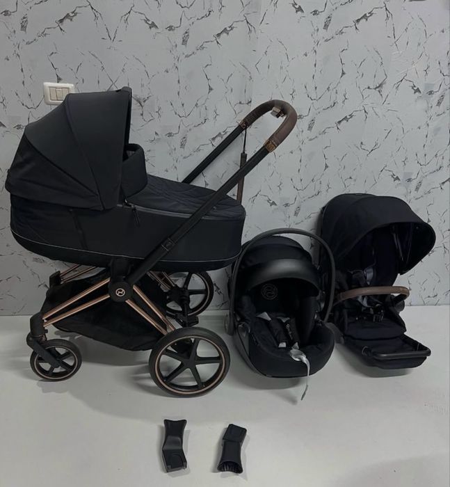 Set Complet Carucior Cybex Priam Platinum 3.0 Cadru Rose Gold