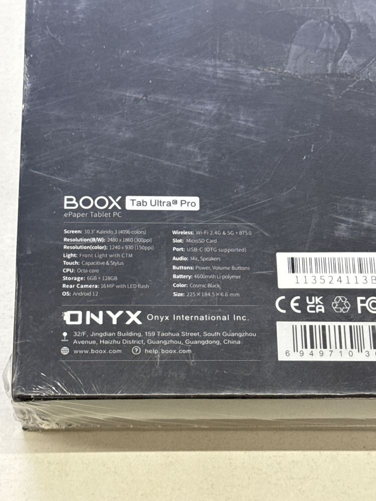 BOOX Tab Ultra C Pro / 128GB / 6GB RAM / Sigilat