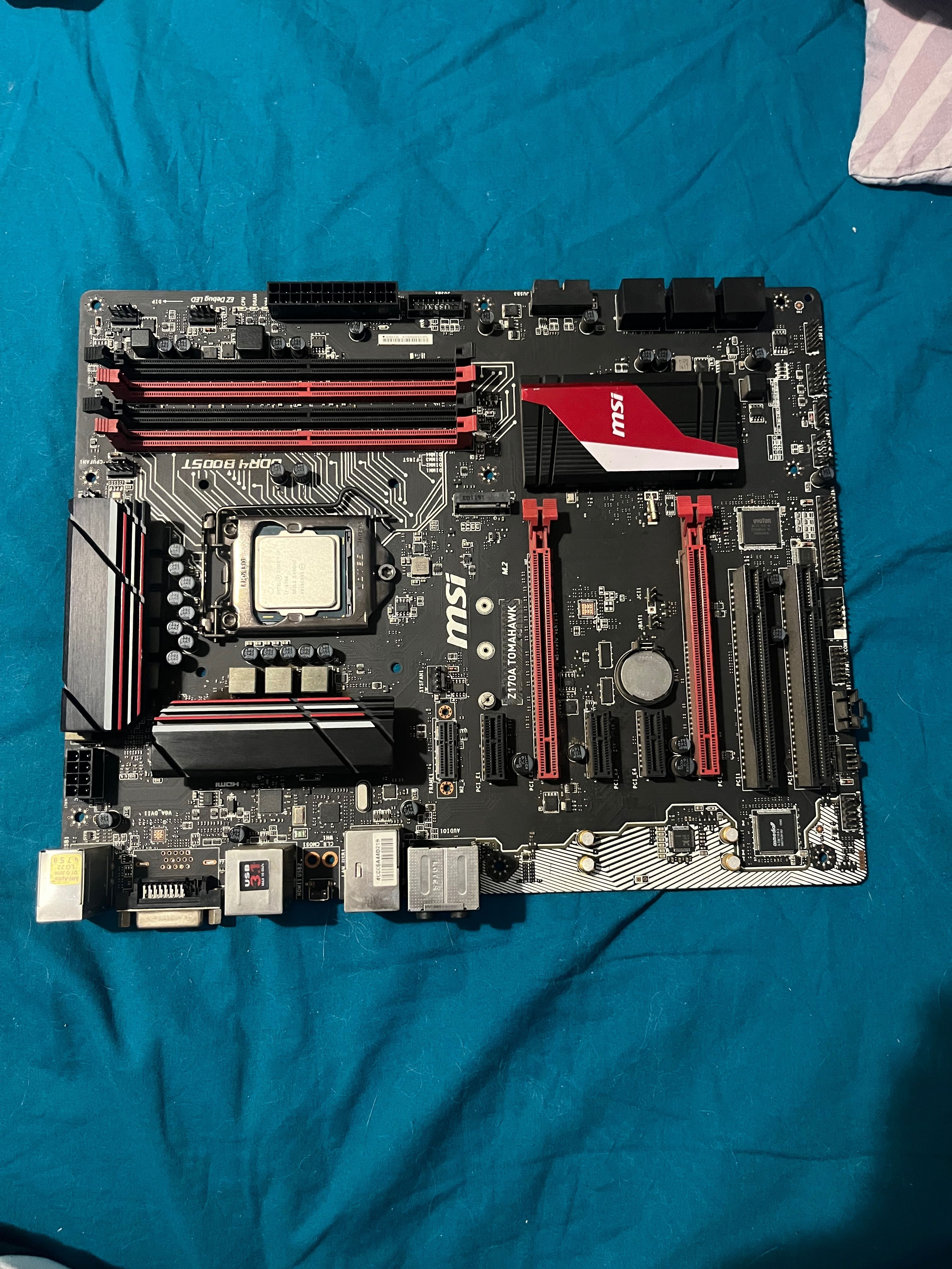 Intel i7 6700 , Tomahawk Z170A, Kingston 2400 (8+8) 16 GB RAM + cooler