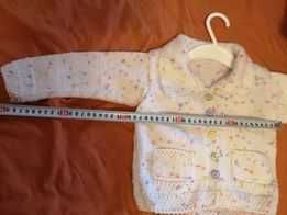 Set 2 jersee tricotate de mana, bebe 3-6 luni (handmade)