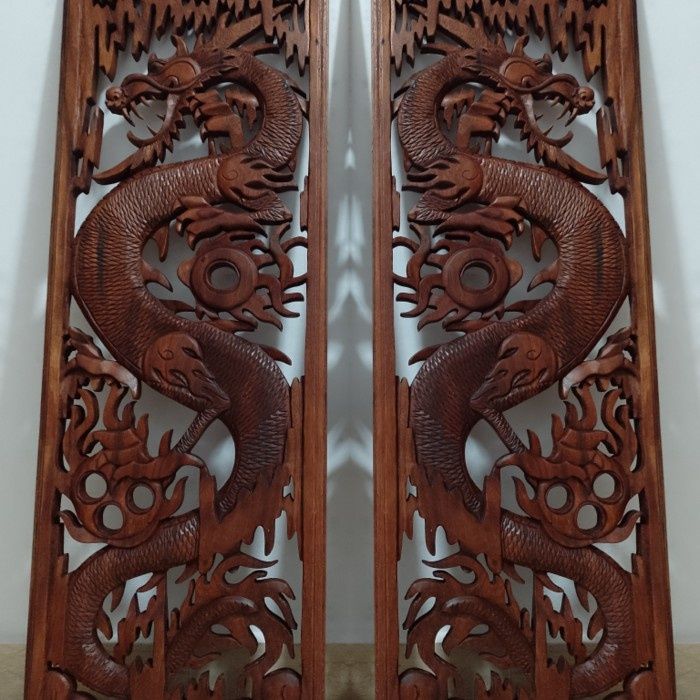 Superbe sculpturi tablouri din lemn de suar lucrate integral manual de