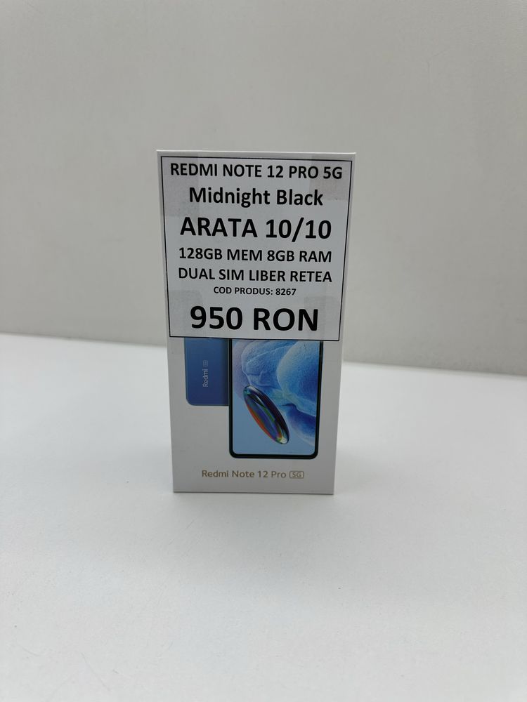 Xiaomi Redmi Note 12 Pro, 6GB RAM, 128GB, 5G, Midnight Black