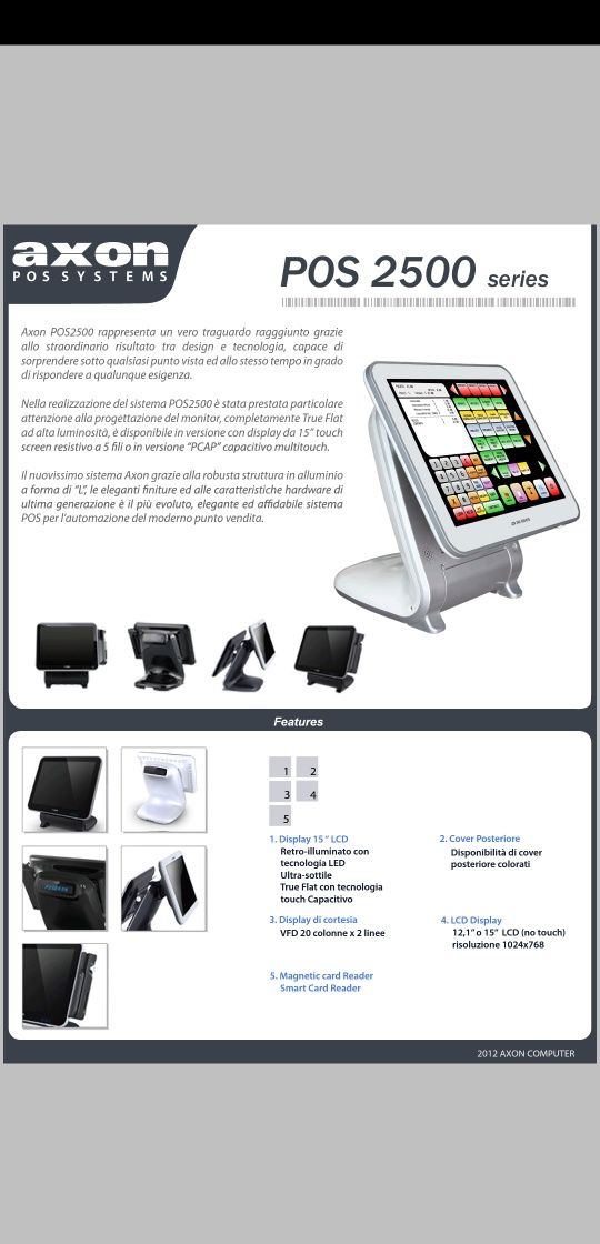 Ecran Touch screen 15"POS AXON 2500