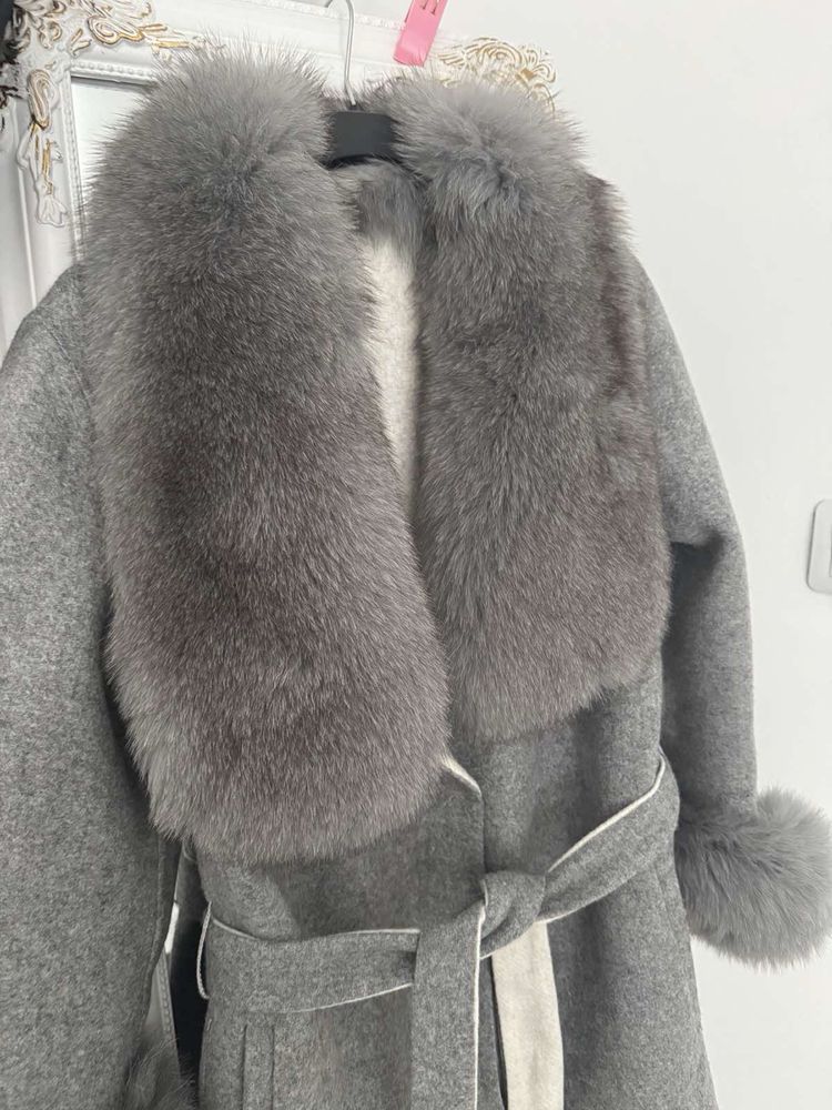 Палто естествен косъм