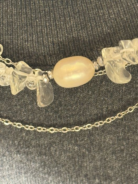 Колие чокър планински кристал