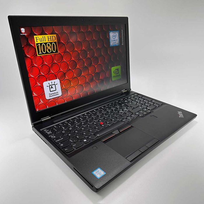 Laptop Lenovo P51 i7-7820HQ 2.90 GHz 256GB SSD RAM 16GB Display 15.6"