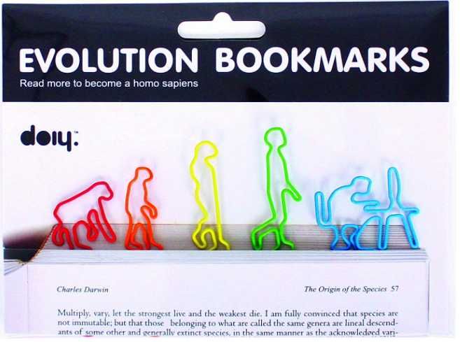 Semne de carte - Evolution Bookmarks DOIY - 5 bucăți - Multicolor