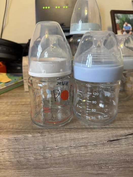 Стъклени шишета Nuk First choise и Natural sense