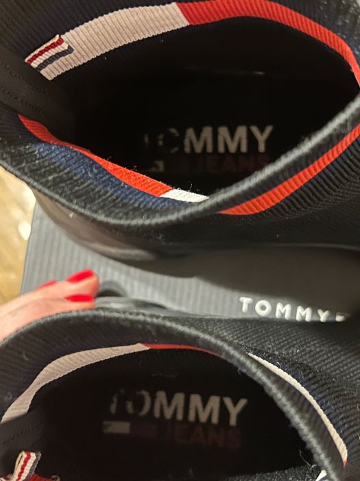 Ghete Tommy Hilfiger jeans, negre dama -fete originale