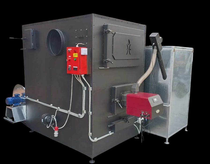 Centrala cu aer cald 150 kw peleți /lemn pentru sere și hale