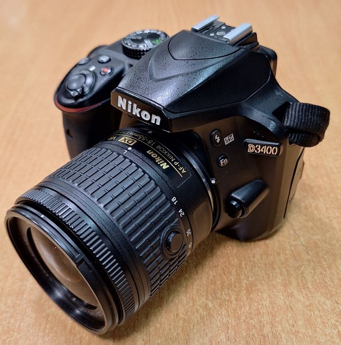 Nikon D3400 kit 18-55mm VR 24.2пикс,Blue-tooth,сост отличное,комплект